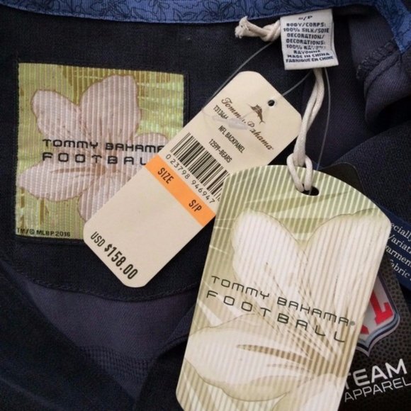 Tommy Bahama Camp Shirt Chicago Bears Silk NWT - Picture 4 of 6